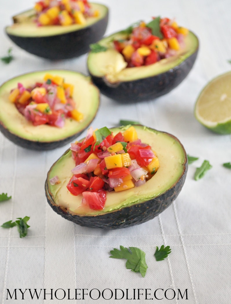 Avocados with Mango Salsa (Vegan) - My Whole Food Life