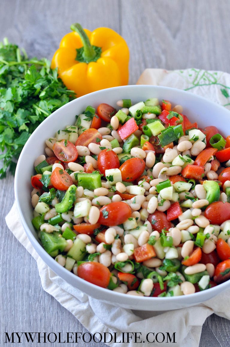 Super Easy Bean Salad With Veggies - My Whole Food Life