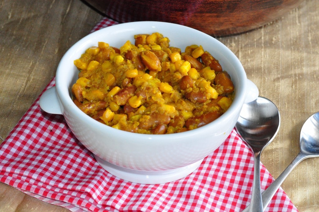 Curried Kidney Beans and Corn
