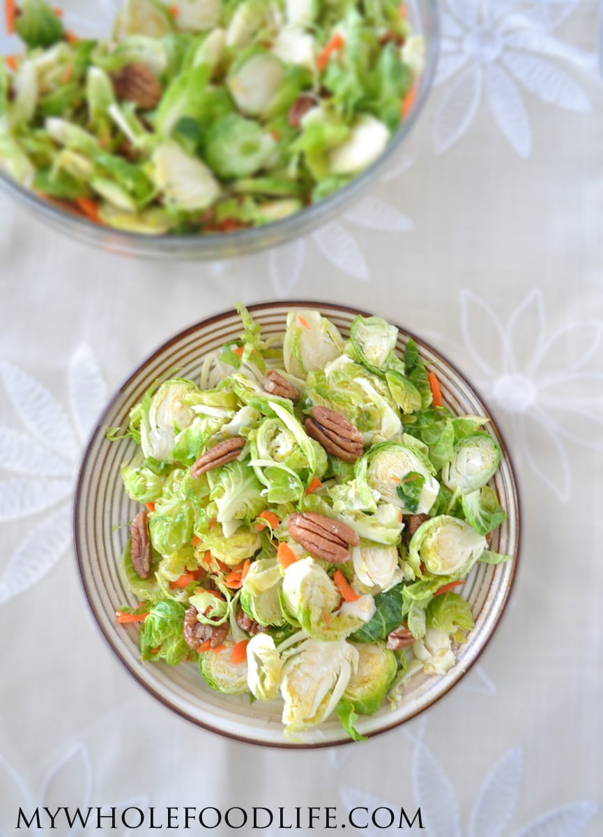 Brussel Sprouts Salad with Orange Dressing 2 - My Whole Food Life