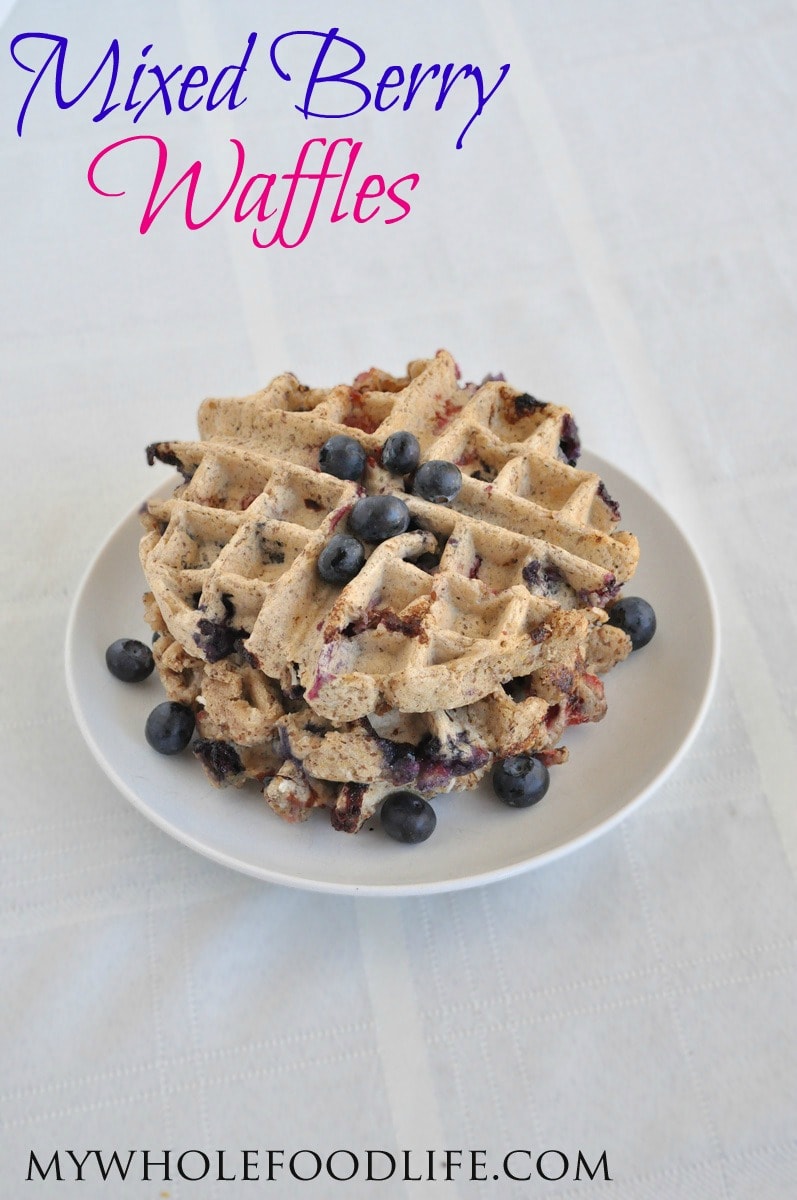 Mixed Berry Waffles - My Whole Food Life P