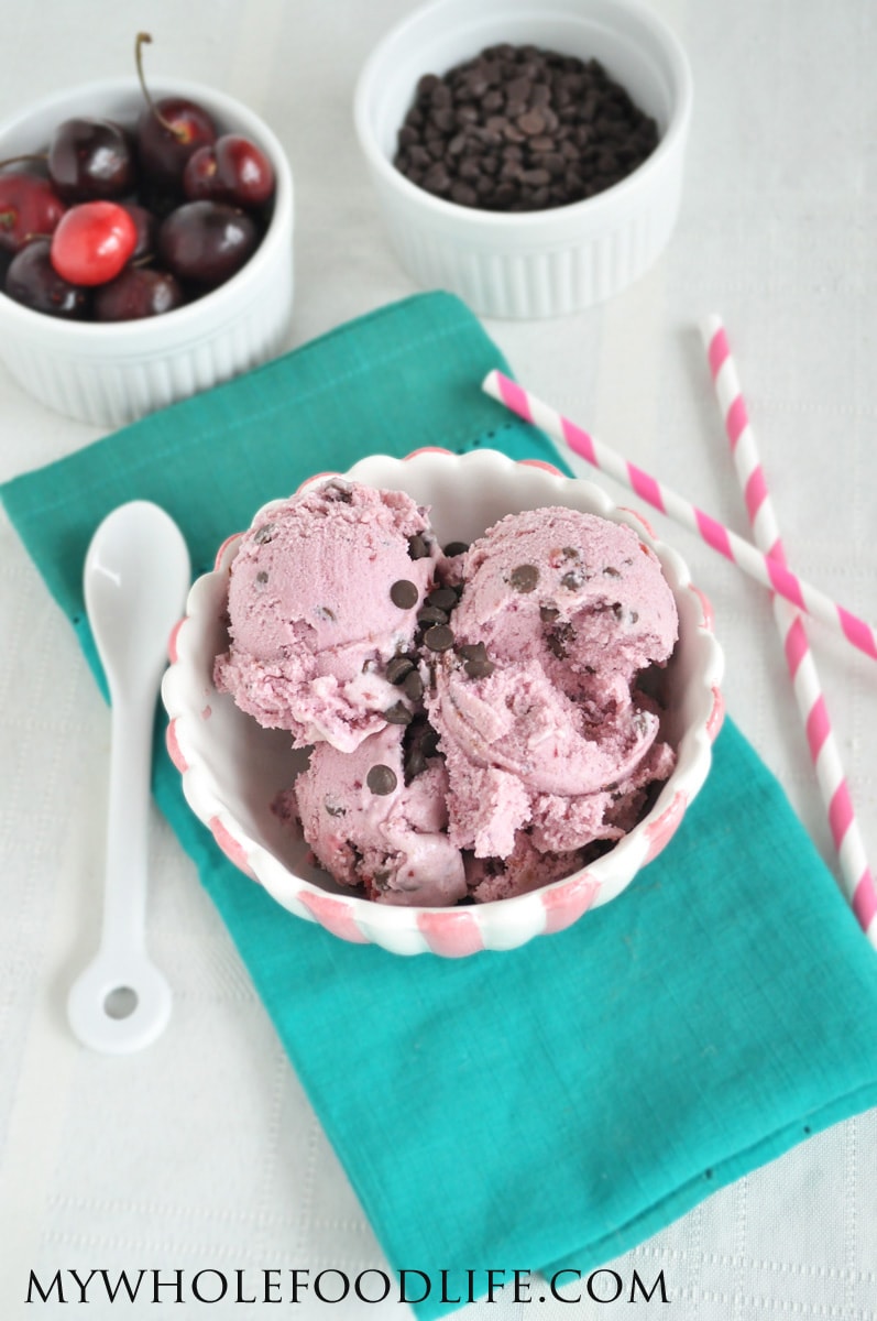 Cherry Chocolate Chip Ice Cream | Easy Homemade Ice Cream Recipes | Homemade Recipes | Homemade Ice Cream Recipe