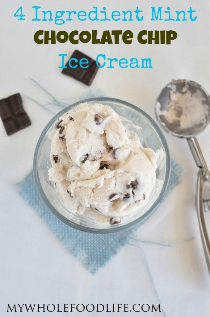 Healthy Mint Chocolate Chip Ice Cream (Vegan) - My Whole Food Life