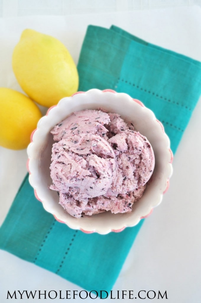 Lemon Blueberry Ice Cream - My Whole Food Life