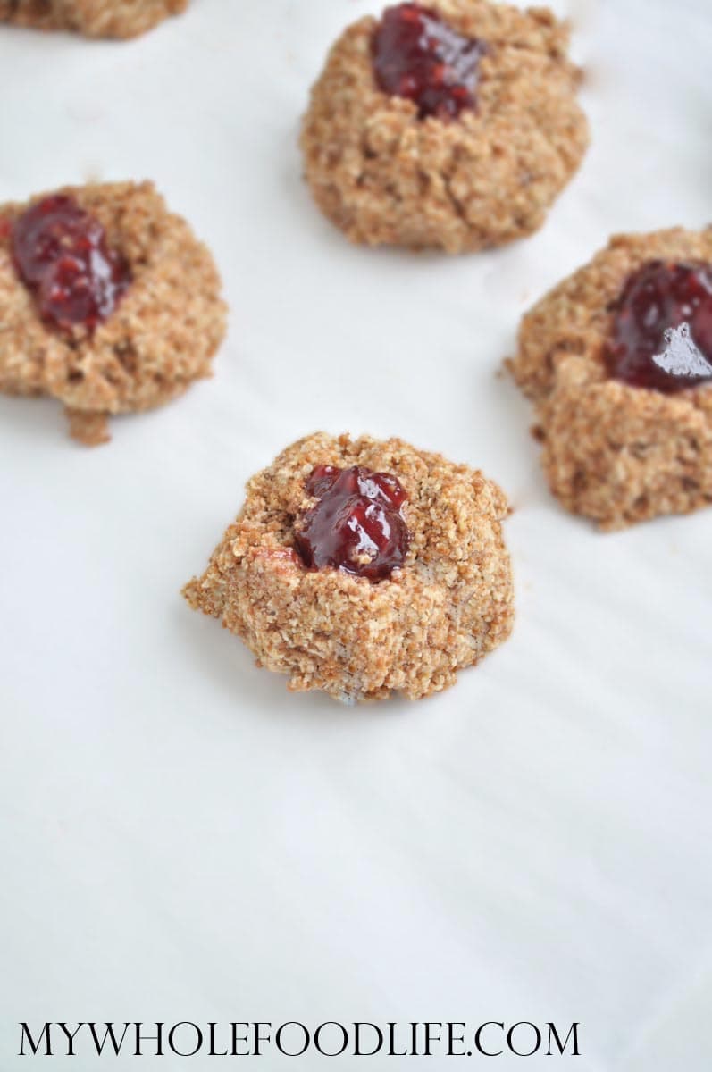 Almond Butter Jelly Thumbprint Cookies - My Whole Food Life