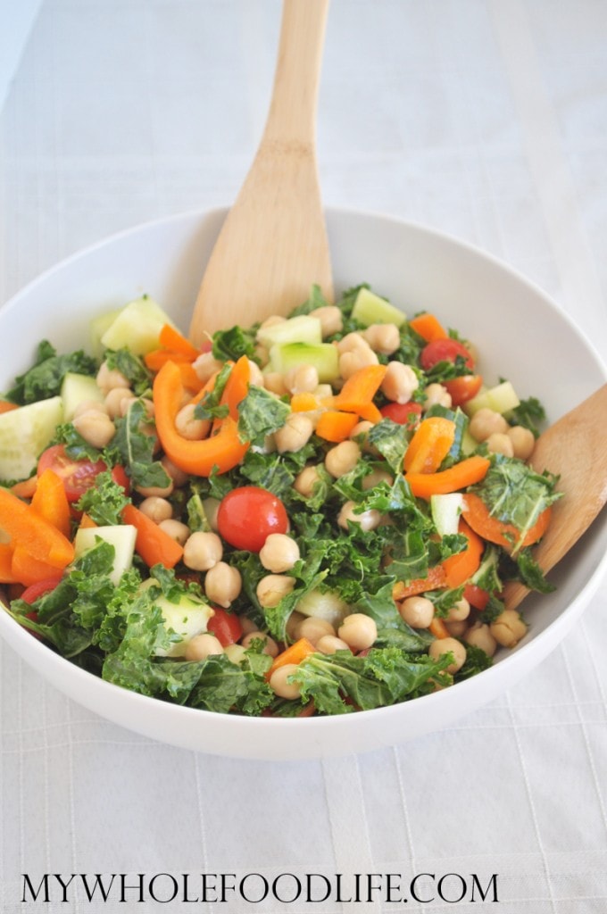 Balsamic Kale Chickpea Salad Vegan My Whole Food Life