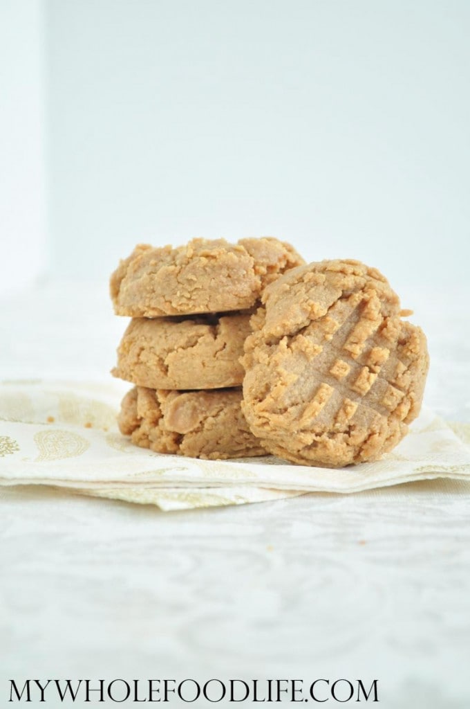 3 Ingredient Peanut Butter Cookies - My Whole Food Life