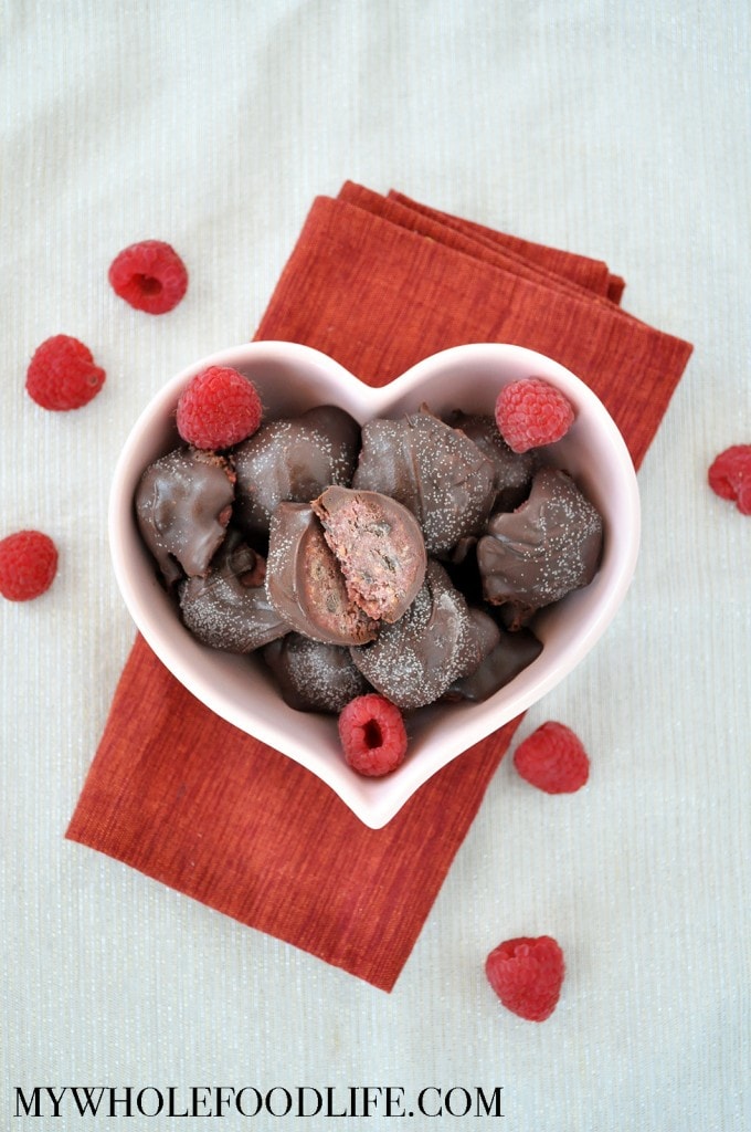 Dark Chocolate Raspberry Truffles- My Whole Food Life