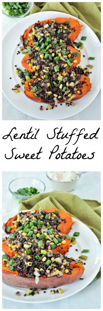 Lentil Stuffed Sweet Potatoes 