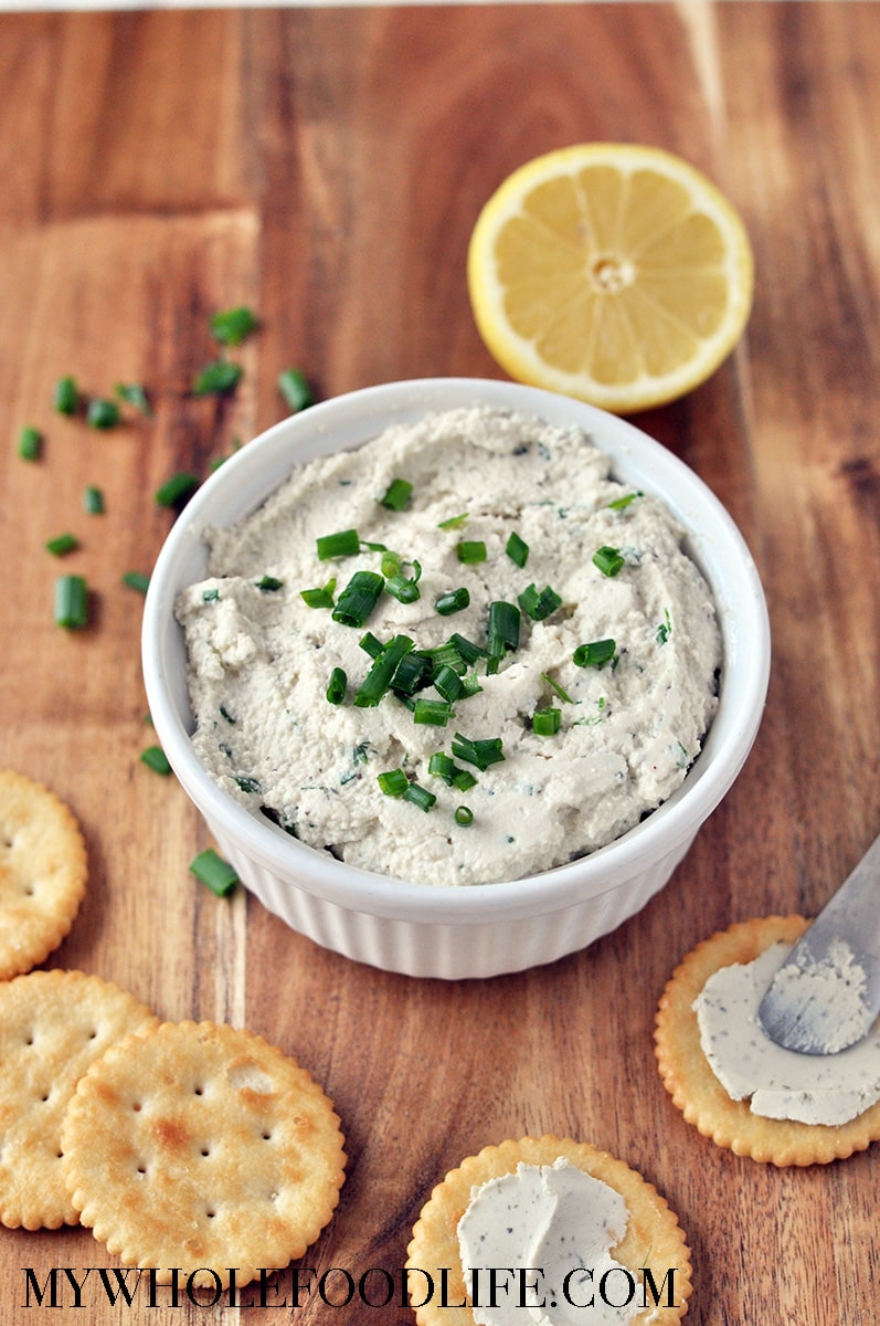 Garlic Herb Cheese Spread (Vegan) - My Whole Food Life