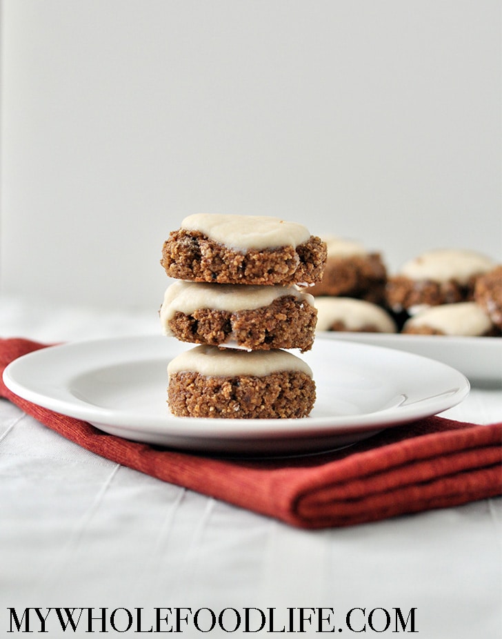 soft baked iced gingerbread cookies