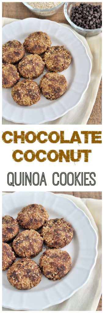 chocolate coconut quinoa cookies