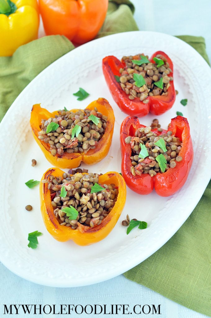 Healthy Lentil Stuffed Peppers