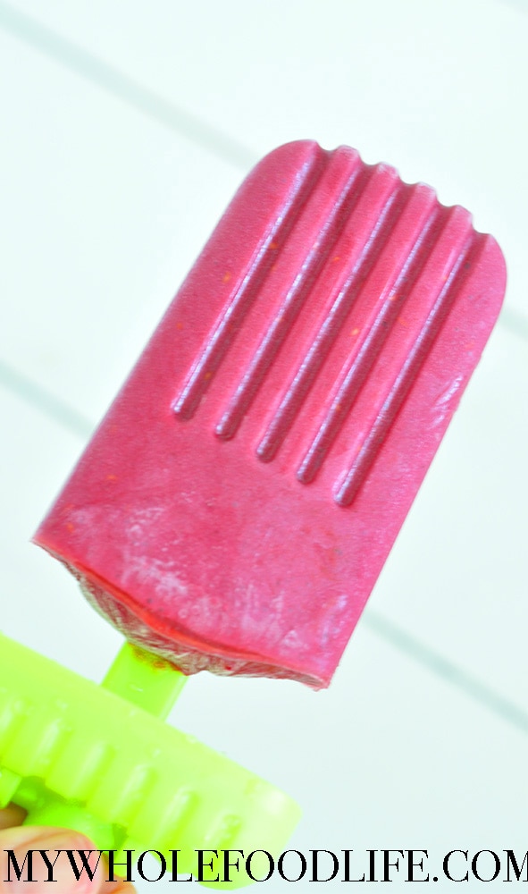 Raspberry Vanilla Protein Popsicles