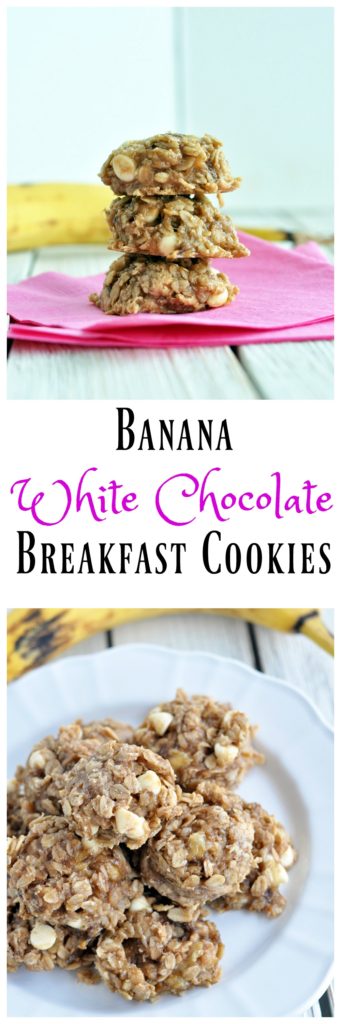 banana white chocolate breakfast cookies